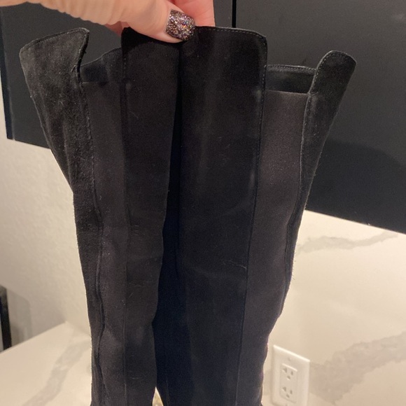 Stunning suede Platform Stuart Weitzman OTK thigh high heeled boots. - Picture 6 of 10